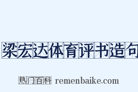 梁宏达体育评书造句是什么意思的图片
